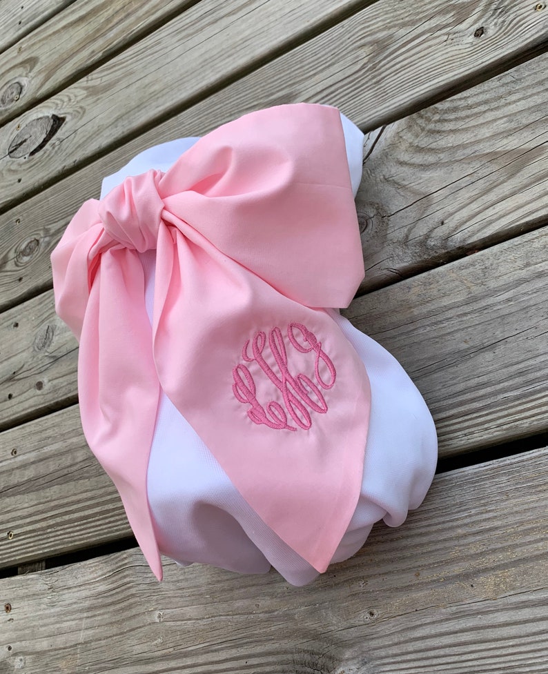 Monogrammed Baby Bow for Swaddle Blanket Large Baby Bow for Etsy