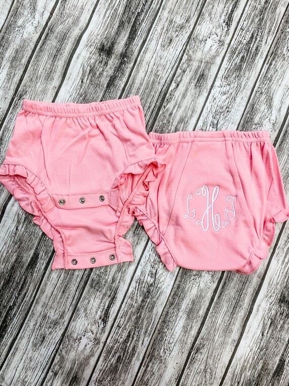 Cotton Diaper Cover Personalized Baby Bloomers Embroidered Polka