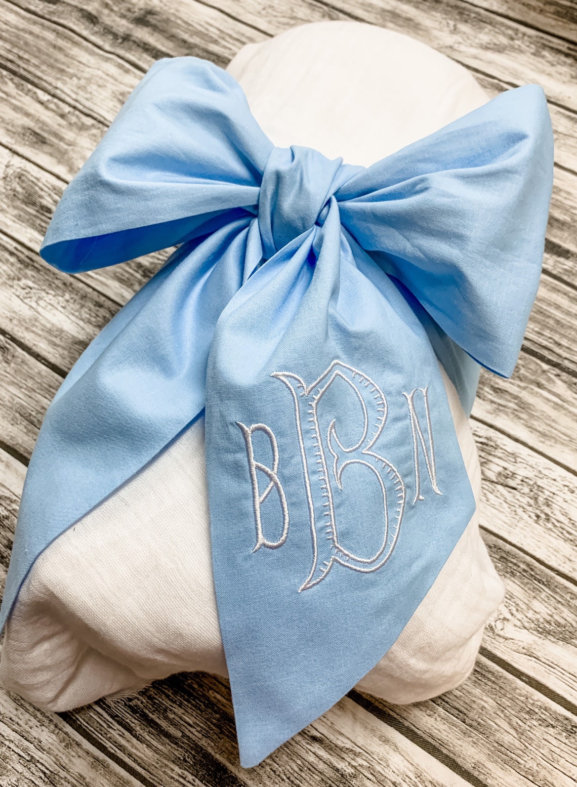 Monogrammed Baby Bow for swaddle Swaddle blanket bow large Etsy
