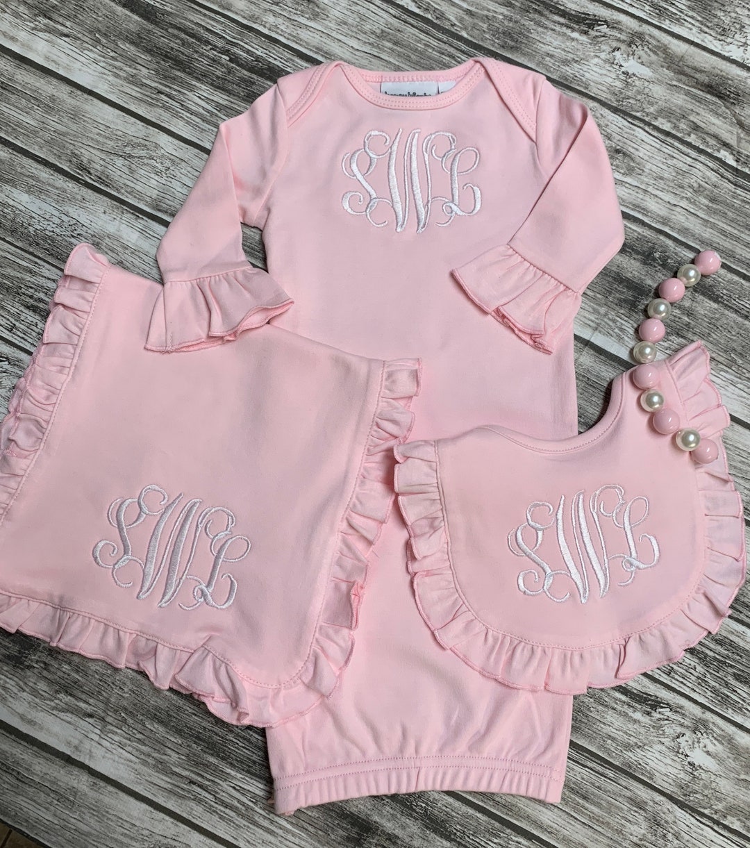 Bubble Baby Gown - Pink main image 1