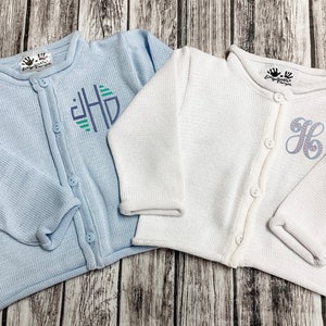 Fingerprints New York cardigan, monogrammed sweater, baby sweater, baby cardigan, sweater with name, child’s cardigan, kids sweater