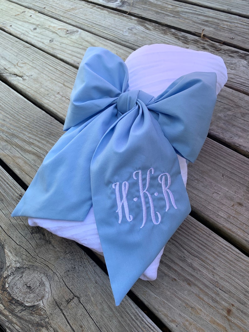 Monogrammed Baby Swaddle Bow Swaddle bow Maternity sash Etsy
