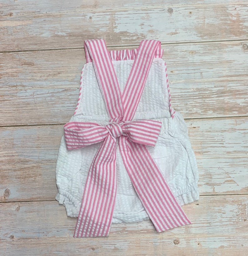 Monogrammed Ruffle Baby Sunsuit Baby Girl Sunsuit Baby Girl Etsy