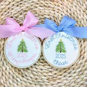 Baby's First Christmas Ornament, Keepsake Ornament, Personalized ornament, Baby Christmas gift, baby shower gift, ornament with name & year