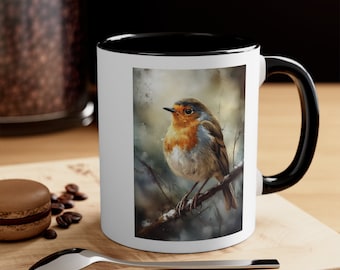 Robin Vintage Birds Coffee Mug