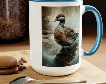 Blue Winged Teal Vintage Birds Coffee Mug