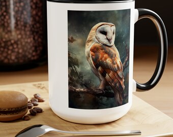 Barn Owl Vintage Birds Coffee Mug