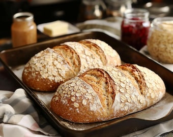 Receta fácil de pan de trigo y avena casero, PDF imprimible