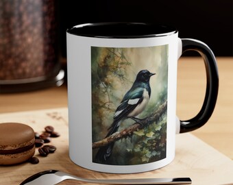 Magpie Vintage Birds Coffee Mug