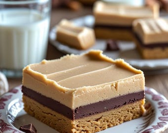 Receta de barritas de chocolate y mantequilla de cacahuete, postre familiar sureño (descarga en PDF)
