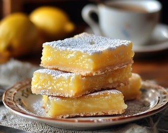 Receta de cuadraditos de limón ácidos y barritas de limón pegajosas (descarga en PDF)