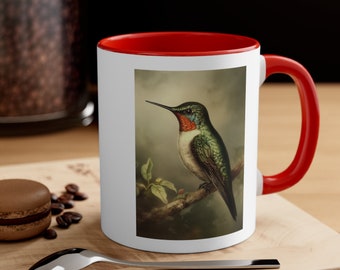 Hummingbird Vintage Birds Coffee Mug
