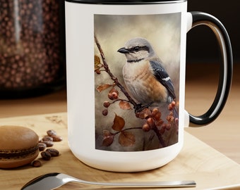 Northern Shrike Vintage Birds Coffee Mug