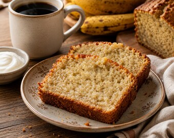 Receta de pan de plátano con crema agria, pan casero húmedo (descarga en PDF)