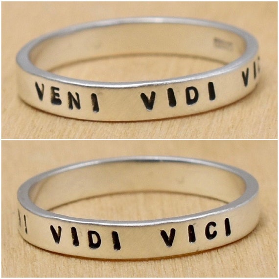 Veni Vidi Vici I Came I Saw I Conquered Hand Stamped 