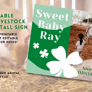 Marketing Your Animal Editable Fair Stall Livestock Sign, DIGITAL FILE