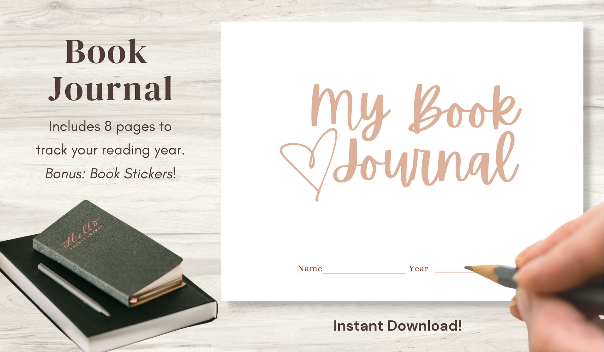Book Journal, Reading Journal, Reading Planner, Booktok, Reading Tracker,  Reading Log, Book Review Journal, Bookshelf 