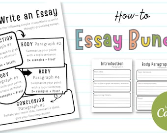 How-To Write an Essay, Essay Planner, Student Classroom Printable