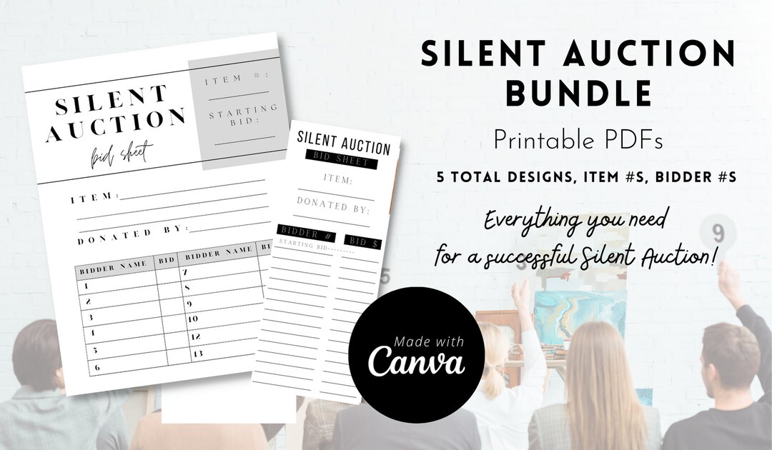 Silent Auction Bundle, Printable PDF - Etsy