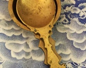 Antique Tea Scoop and Strainer, Brass, Ornate, Made in Turkey
