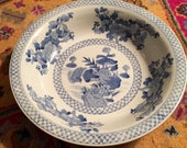 Antique Chinese Blue White Porcelain Wedding Console Bowl, Moises Stevens London, LARGE