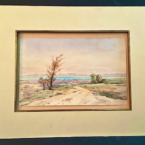 Vintage French Painting, Original Watercolor, Provence, Signed