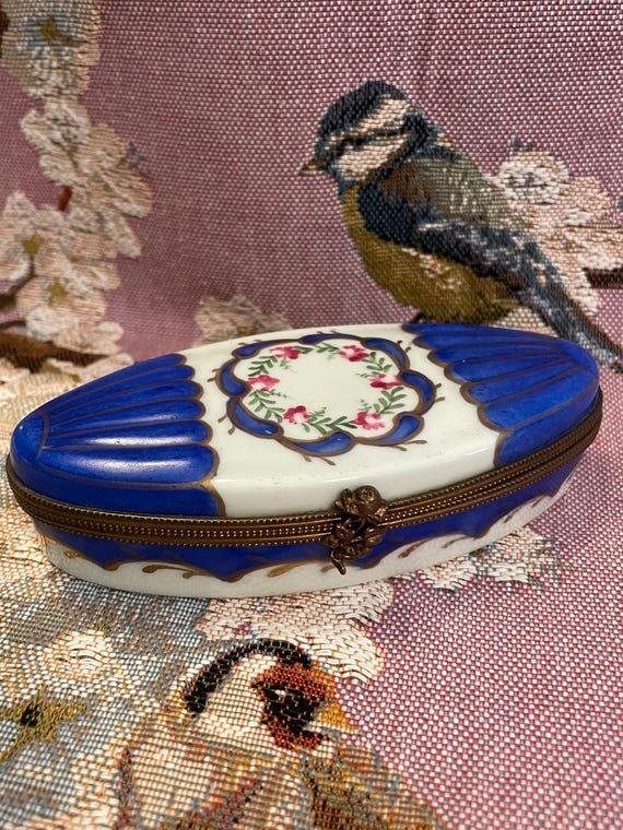 Antique French Trinket Box, Sevres, Porcelain