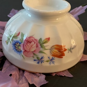 Vintage French Cafe au Lait Bowl, Flowers