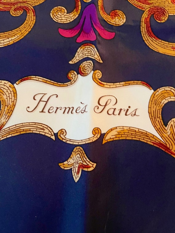 Vintage Hermes Scarf, Paris, Cheval Turc, Christi… - image 6