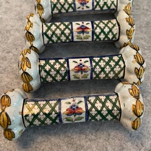 Vintage French Faience Knife Rests