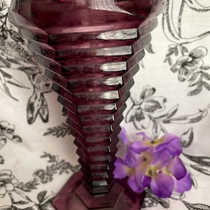 Vintage French Vase, Amethyst Art Deco