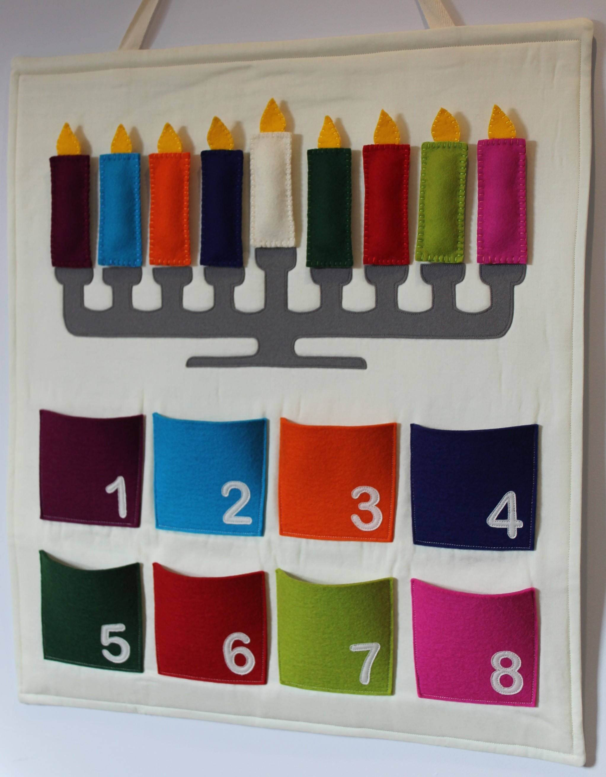 Children's Chanukiah Hanukkiah Menorah Kids Wall Hanging Etsy