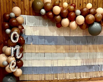 Custom Fringe Garland Backdrop First Birthday Piñata Wall | PICK YOUR COLORS