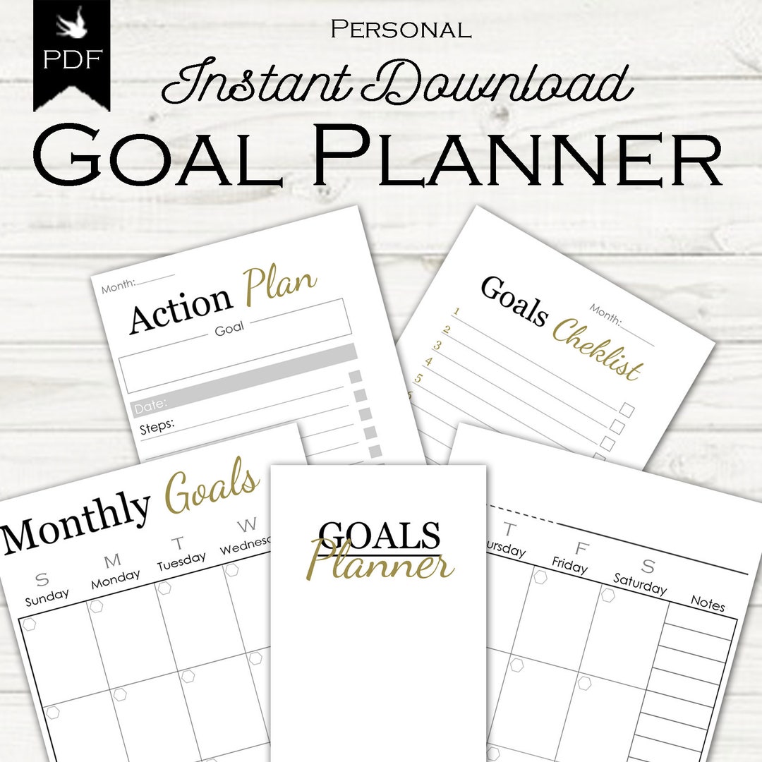 Goal Planner and Tracker - Etsy