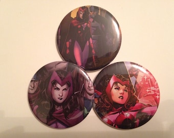 Confezione da 3 spille a tema Scarlet Witch