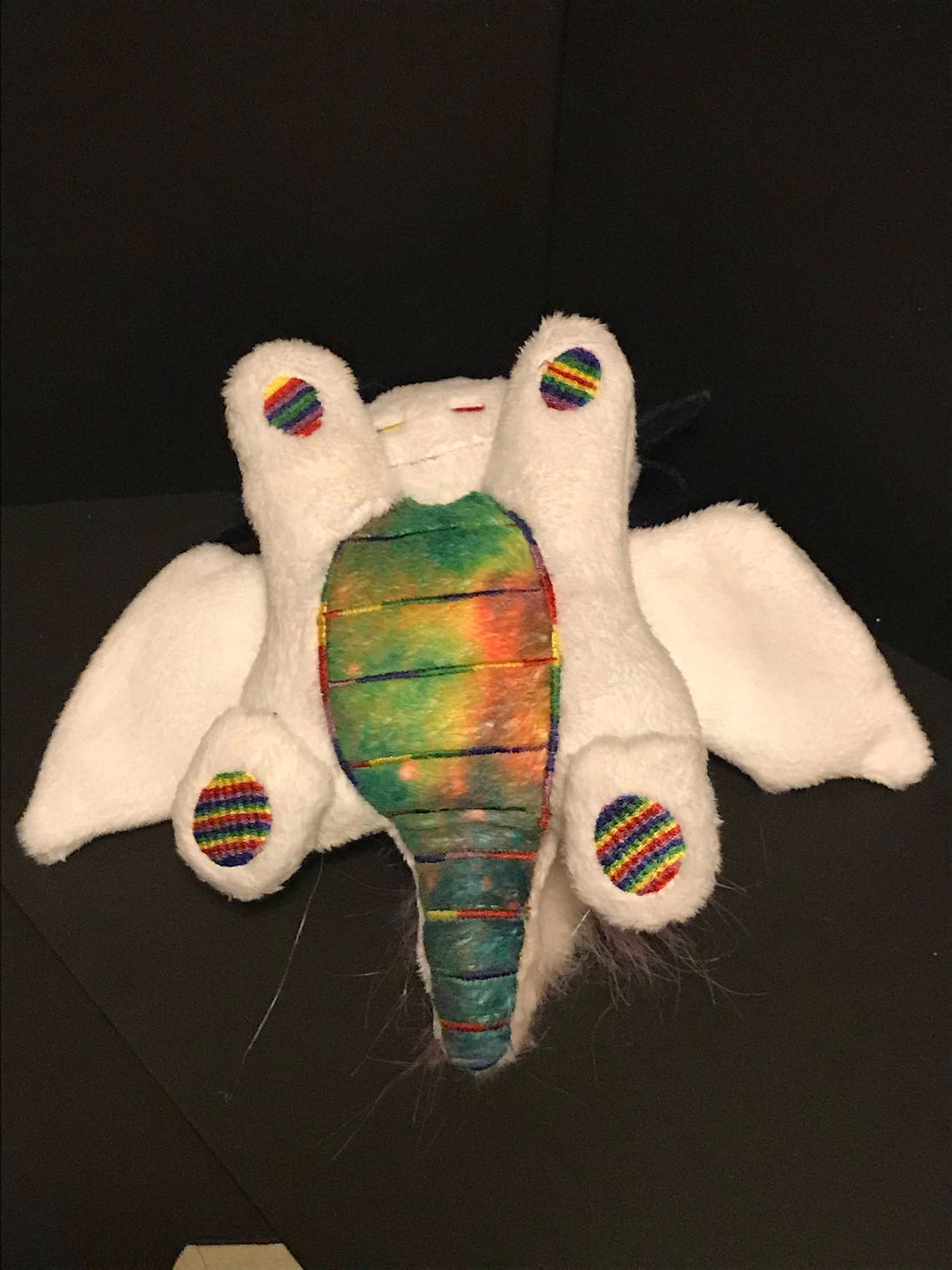 White Galaxy and Rainbow Dragon Plushie Stuffed Animal Plush Etsy