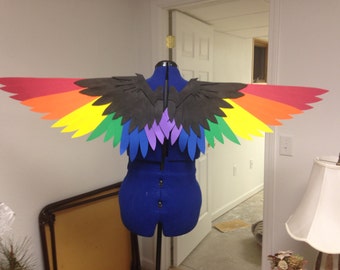 Realistico grande nero e Rainbow Bird Cosplay Ali
