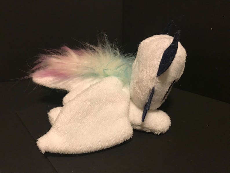 White Galaxy and Rainbow Dragon Plushie Stuffed Animal Plush Etsy