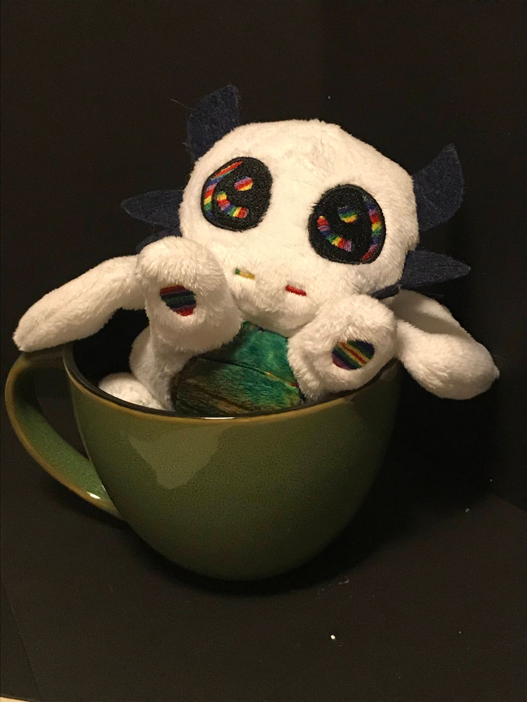 White Galaxy and Rainbow Dragon Plushie Stuffed Animal Plush Etsy