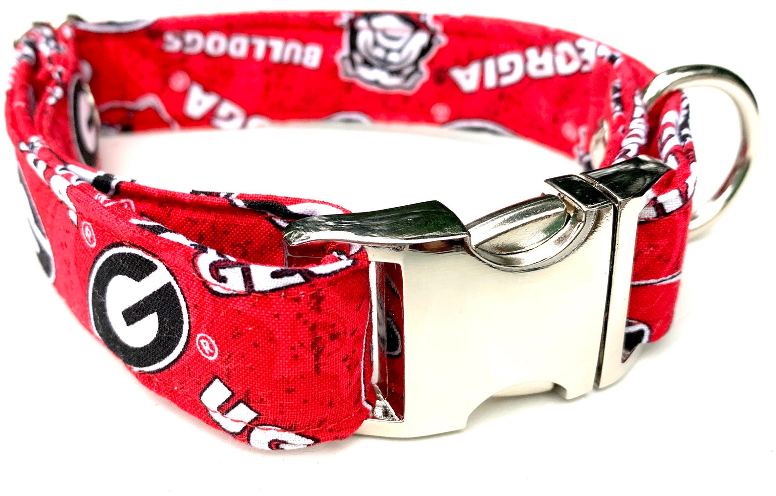 English Bulldog Tough Guy Ribbon Martingale Dog Collar Limited Edition, Medium