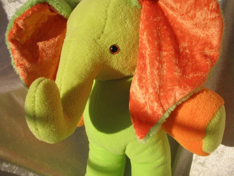 green stuffed elephant