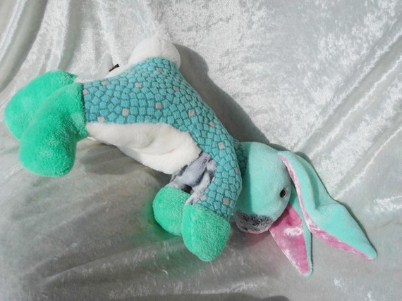 green bunny stuffed animal