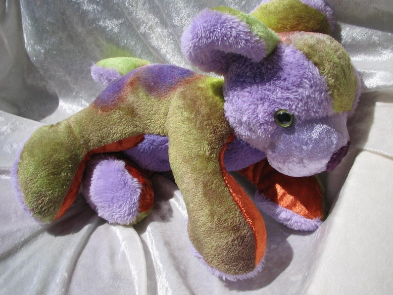 cuddly teddy bear soft toy green lavender handmade lilac bear baby shower green teddy bear purple brown decor Lavender Bear Cub brown