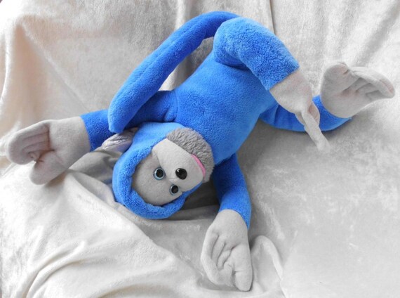 blue monkey soft toy