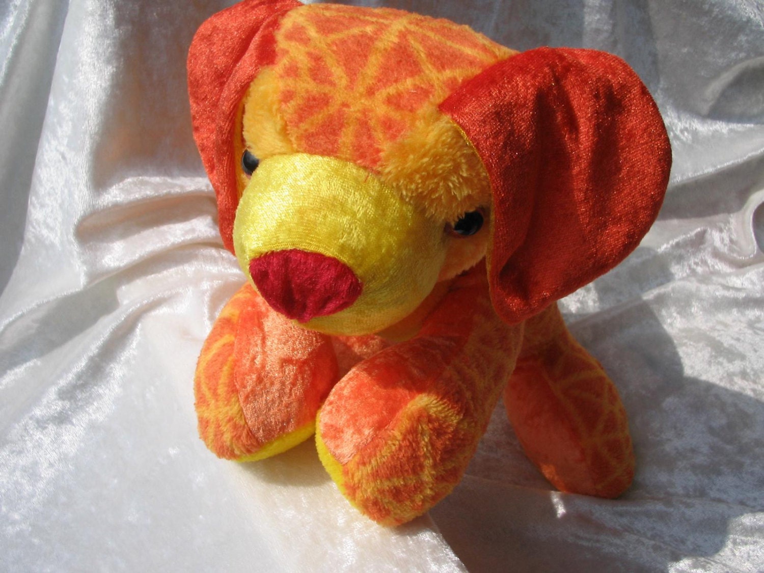 ORANGE PUPPY PLUSH soft toy orange puppy yellow stuffed dog Etsy