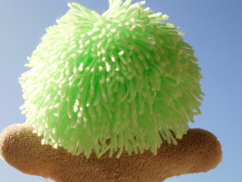 Home Decor Small Soft Dwarf Gnome Sprite Fairy WILD HAIR Mister Mint-Fresh Sea-Anemone happy cute DOLL Handmade Ooak tallhappycolors