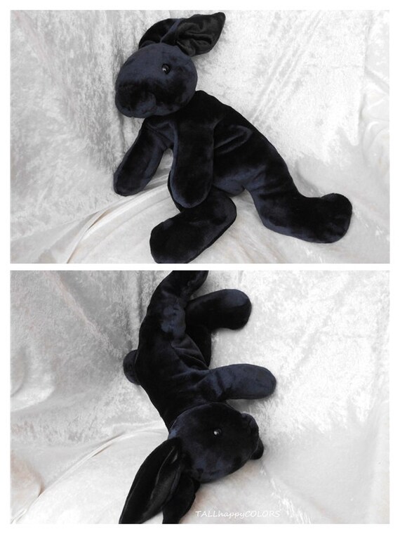 black stuffed rabbit