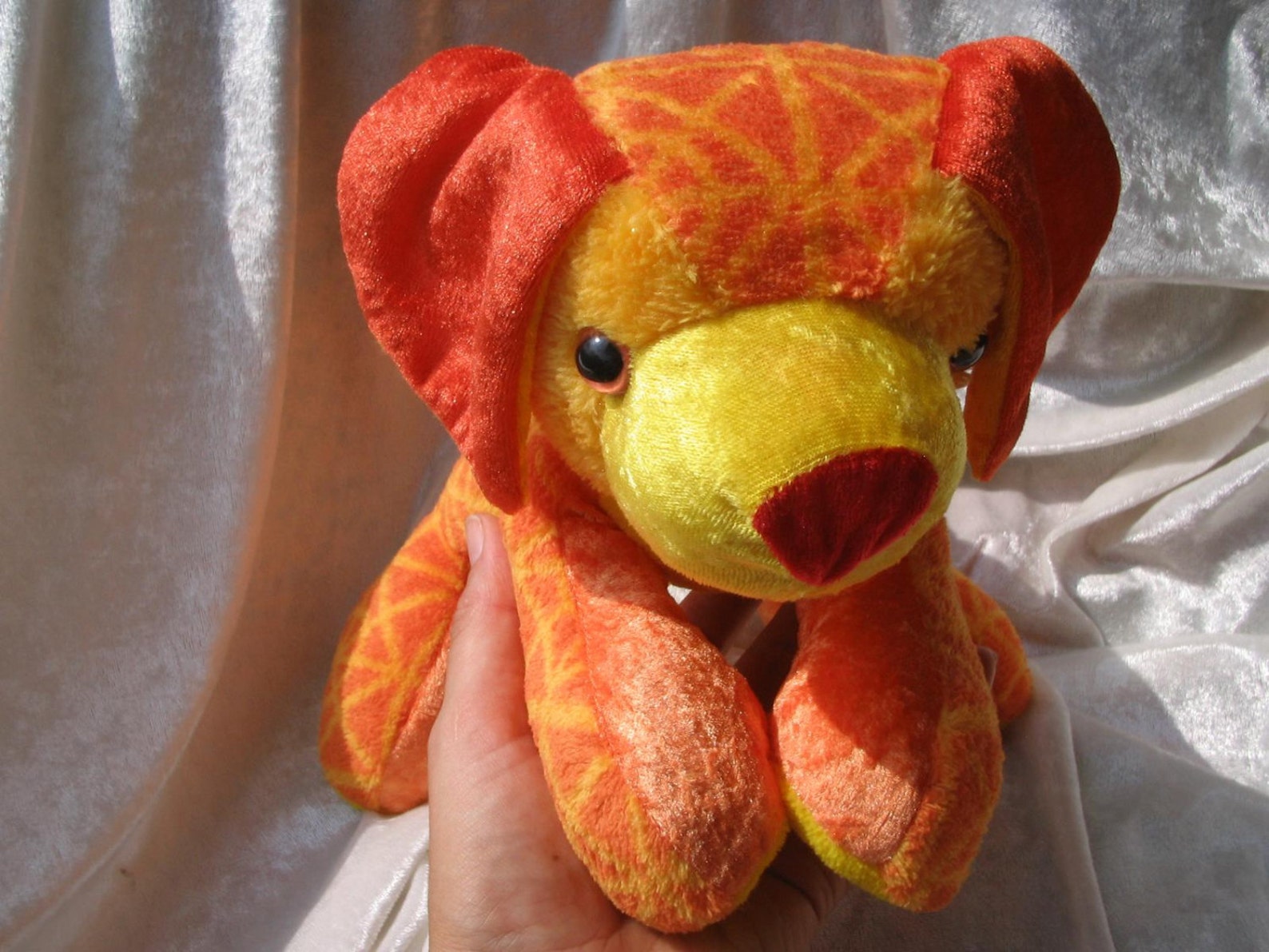ORANGE PUPPY PLUSH soft toy orange puppy yellow stuffed dog Etsy