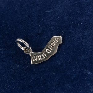 Vintage Nick.Sil Sterling Silver California State Map Charm