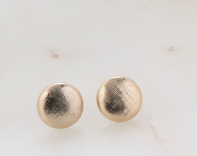 Vintage Gold Dot Stud Earrings Gold Round Stud Earrings - Etsy